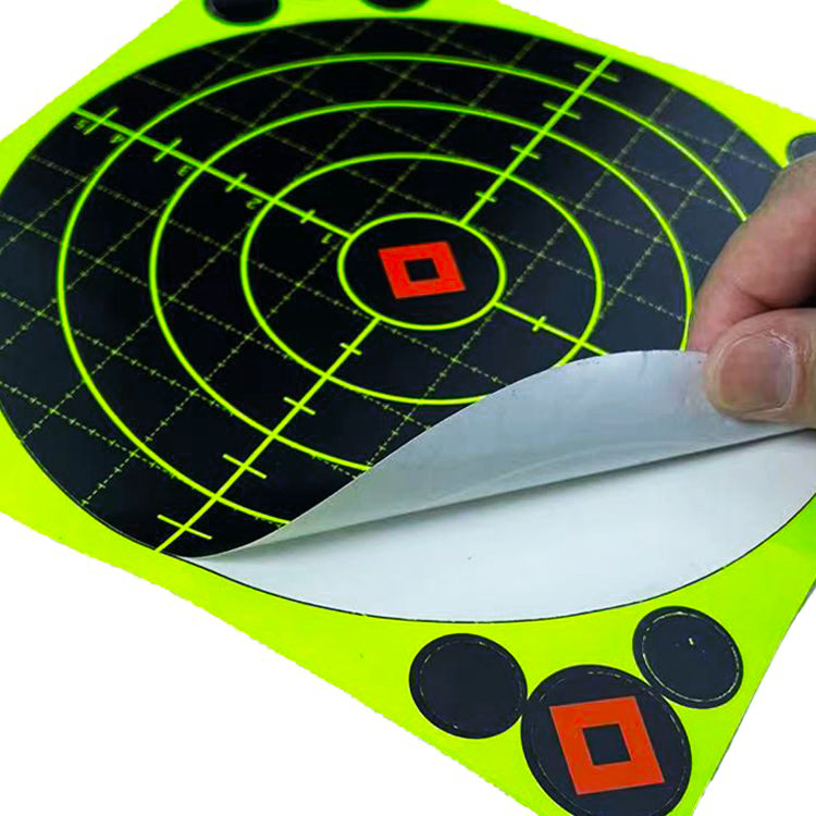 8"x8" Sight in Splatterburst Target - Instantly See Your Shots Burst Bright Florescent Yellow Upon Impact!