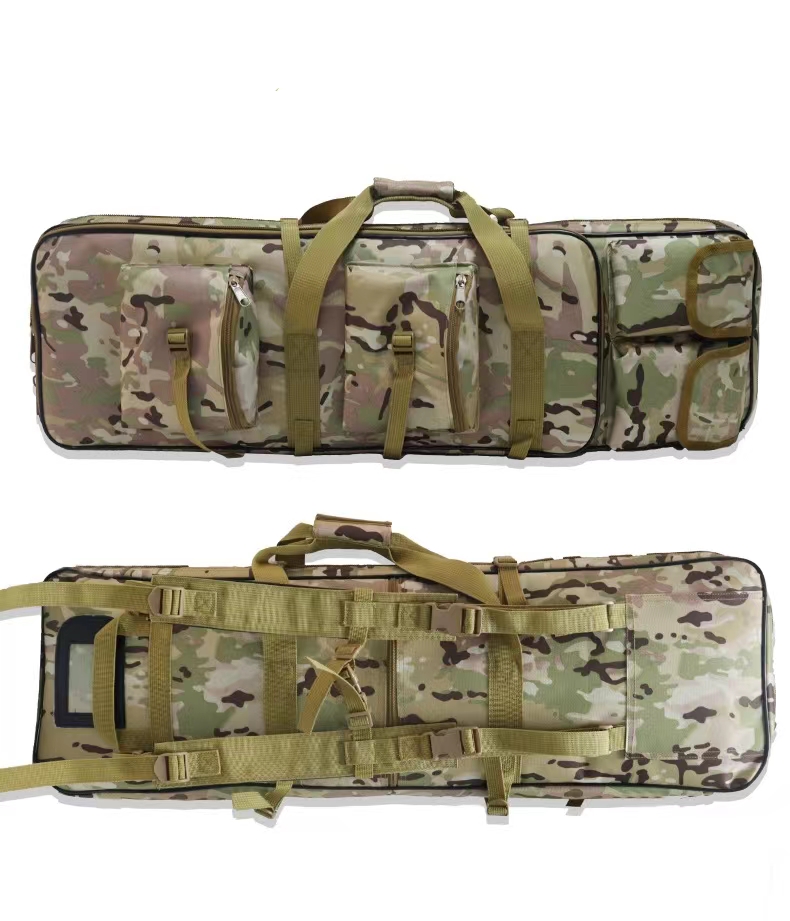 Soft Double Rifle Bag Tactical Long Rifle Backpack, Portable Shotgun