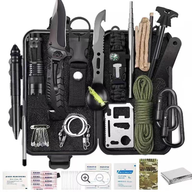 Survival Kit 35 in 1, First Aid Kit, Survival Gear, Christmas Birthday Gifts Camping, Hiking, Hunting Fishing