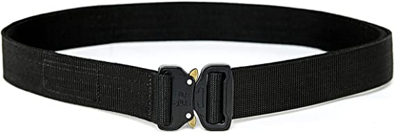 TACTICAL Heavy Duty Quick-Release EDC Belt - Stiffened 2-Ply 1.5” Nylon Gun Belt for Concealed Carry Holsters