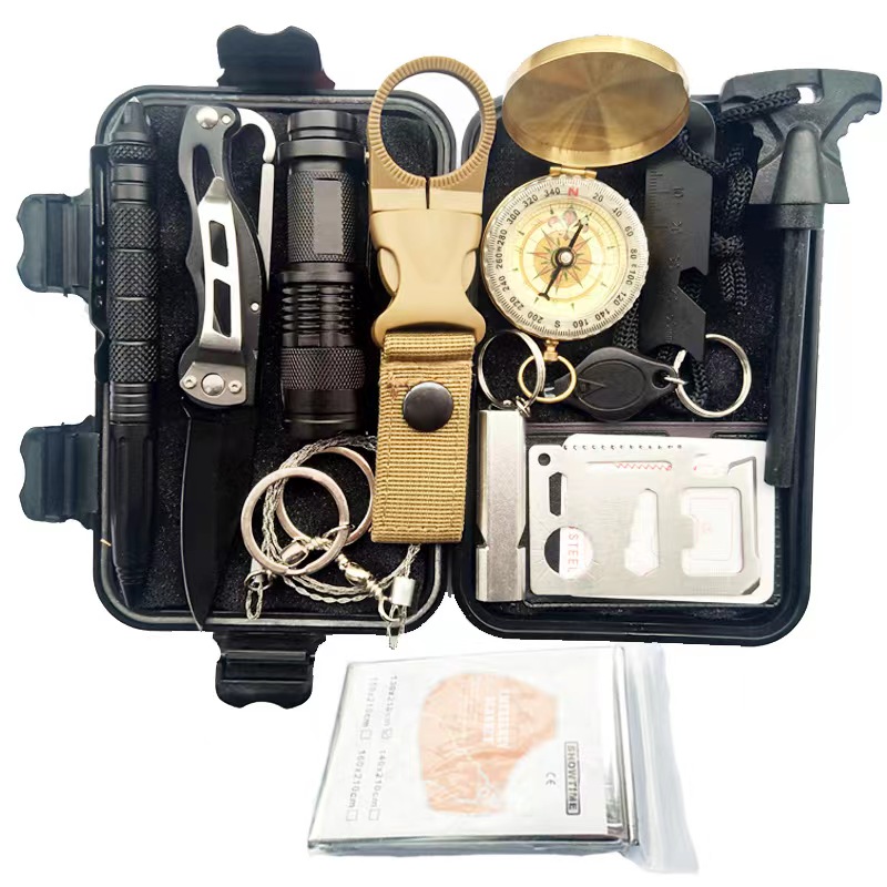 Survival Kit Emergency Kit15 in 1 Survival Gear and Equipment Tactical Gear Camping Accessories for Outdoor Emergency Camping Hiking Hunting