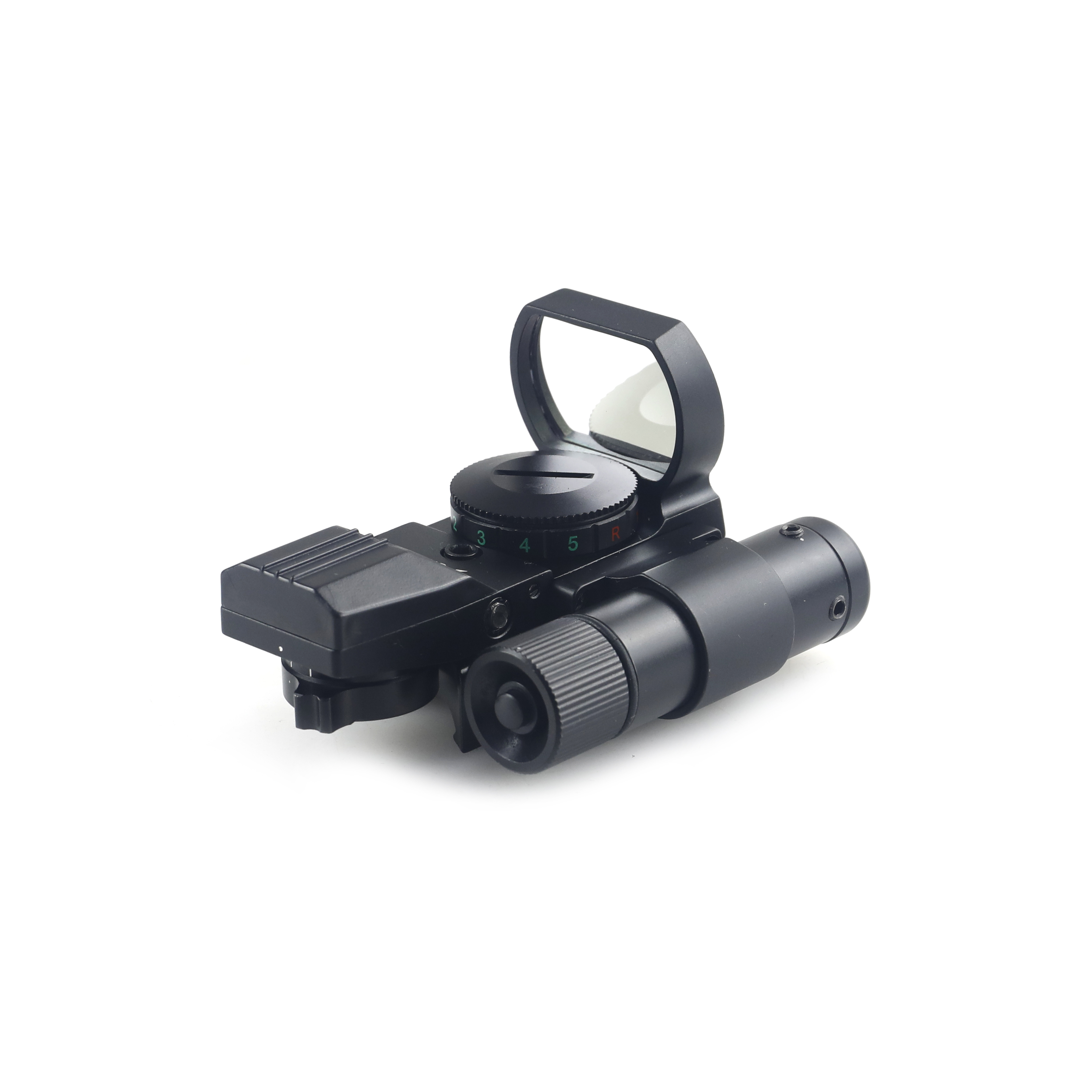 1X22X33 Reflex Sight Red Dot Sight Red Green 4 Reticle Optics with Laser and Pressure Pad Switch for 20mm Rail