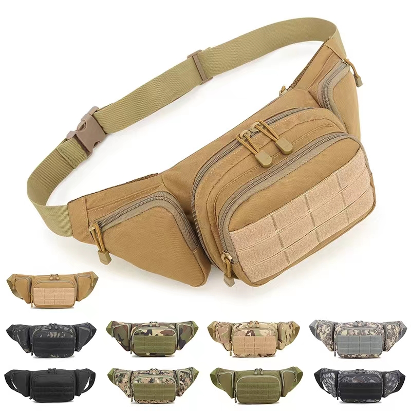 Tactical Waist Pack Portable Fanny Pack Outdoor Hiking Travel Large Army Waist Bag Military Waist Pack for Daily Life Cycling Camping Hiking Hunting Fishing Shopping
