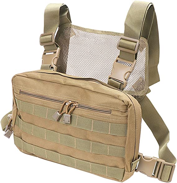 Tactical Chest Rig Molle Radio Chest Harness Holder Holster Vest Front Chest Pouch Outdoor Chest Bag Chest Pack